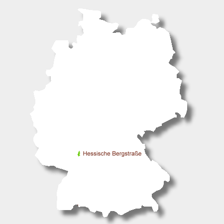 Karte der Weinbauregion Hessische Bergstraße