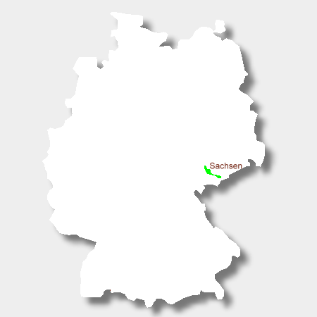 Karte der Weinbauregion Sachsen