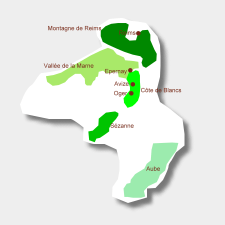 Karte Weinbauregion Reims