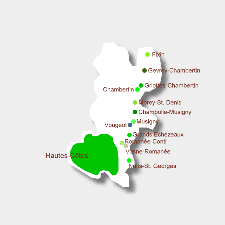 Karte Weinbauregion Vosne-Romanée