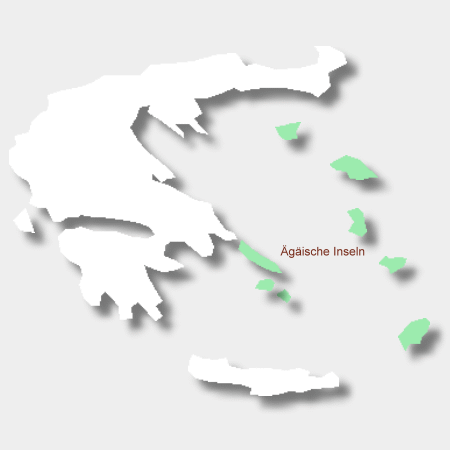 Karte Weinbauregion Ägäische Inseln