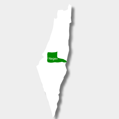 Karte Weinbauregion Negev