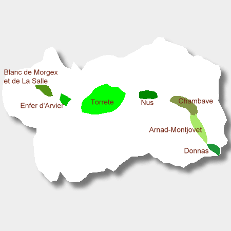 Karte Weinbauregion Donnas