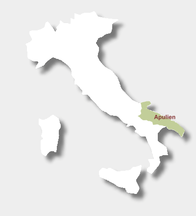 Karte Weinbauregion Apulien