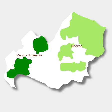 Karte Weinbauregion Pentro di Isernia