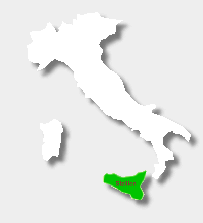 Karte Weinbauregion Sizilien