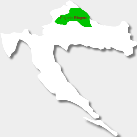 Karte Weinbauregion Prigorje-Bilogora