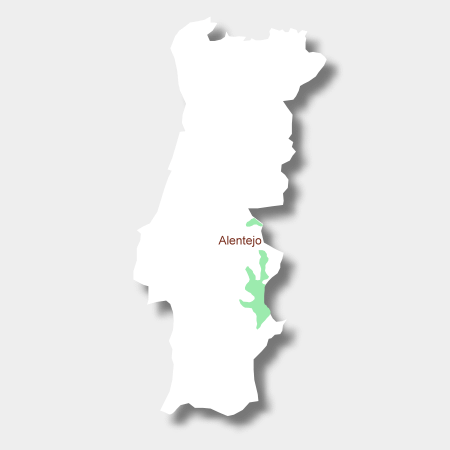 Karte Weinbaugebiet Alentejo