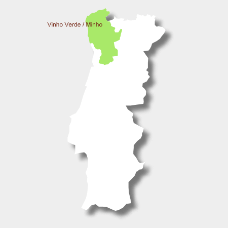 Karte Weinbaugebiet Vinho Verde