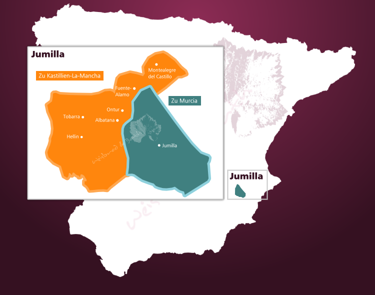 Karte Weinbaugebiet Jumila