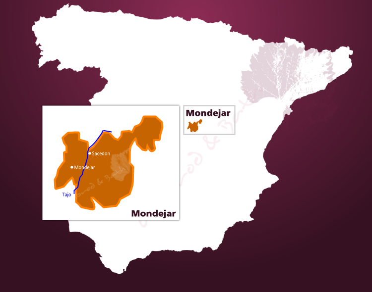 Karte Weinbaugebiet Mondejar