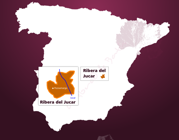 Karte Weinbaugebiet Ribera del Jucar