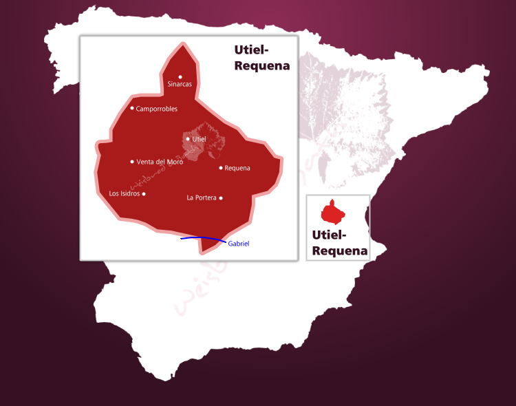 Karte Weinbaugebiet Utiel Requena