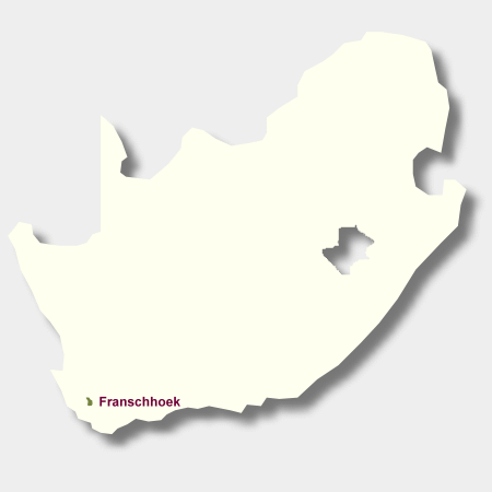Karte Weinbaugebiet Franschhoek