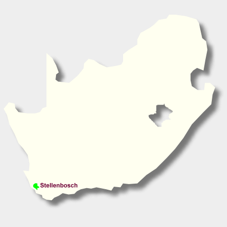 Karte Weinbaugebiet Stellenbosch