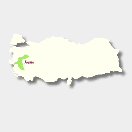 Karte Weinbaugebiet Ägäis