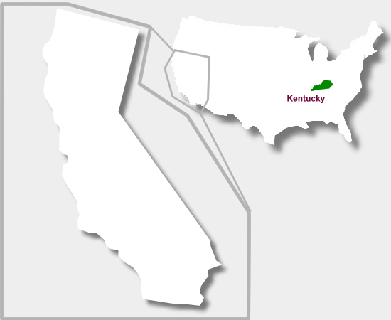 Karte Weinbaugebiet Kentucky
