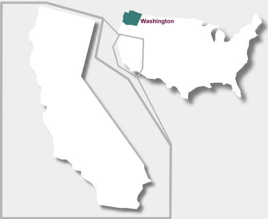 Karte Weinbaugebiet Washington